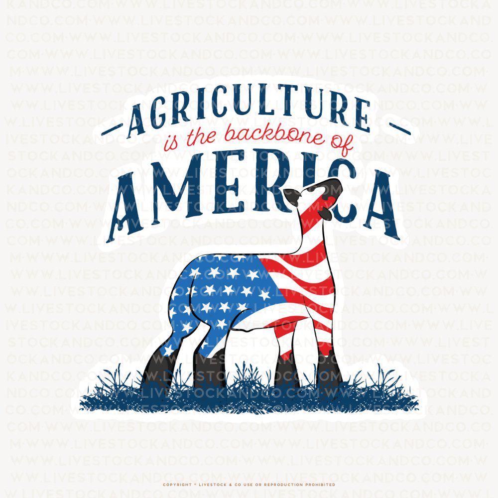Personalized-Livestock-Agriculture is the Backbone of America Livestock Stickers