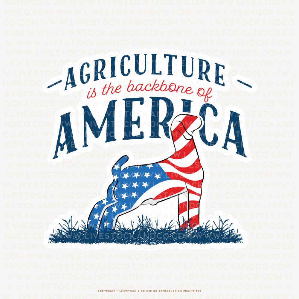 Personalized-Livestock-Agriculture is the Backbone of America Livestock Stickers