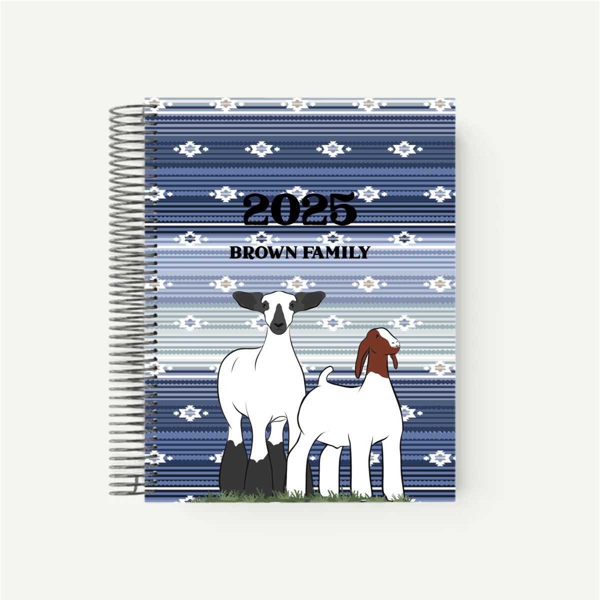 Personalized-Livestock-Animal Record Planner - Serape Cover