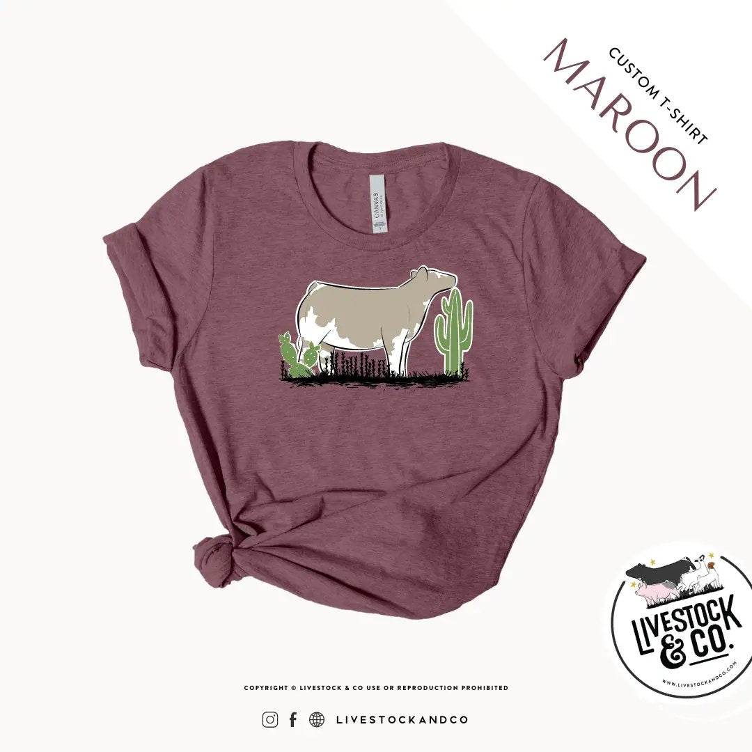 Personalized-Livestock-Cactus & Heifer Shirt