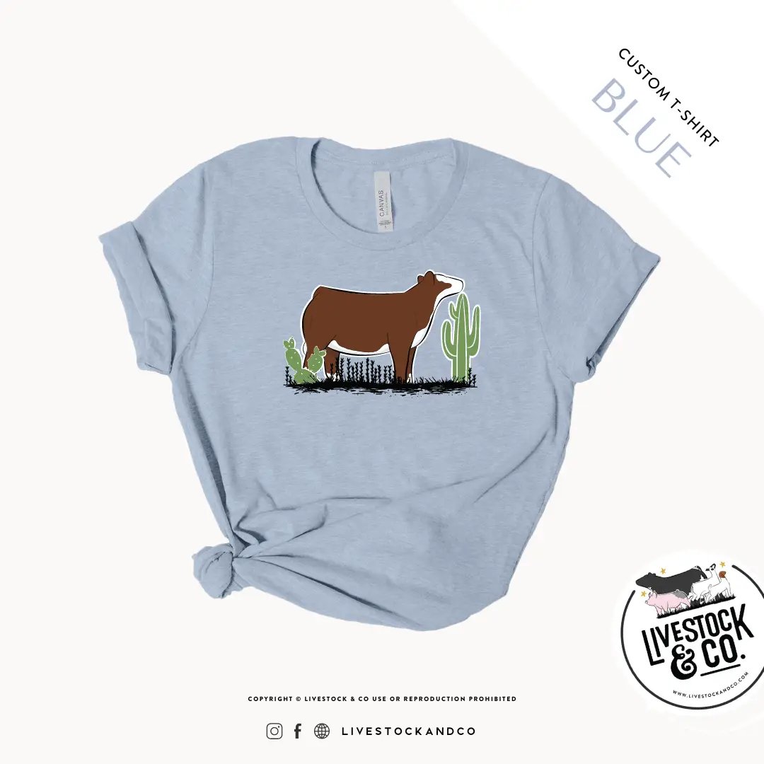 Personalized-Livestock-Cactus & Heifer T-Shirt