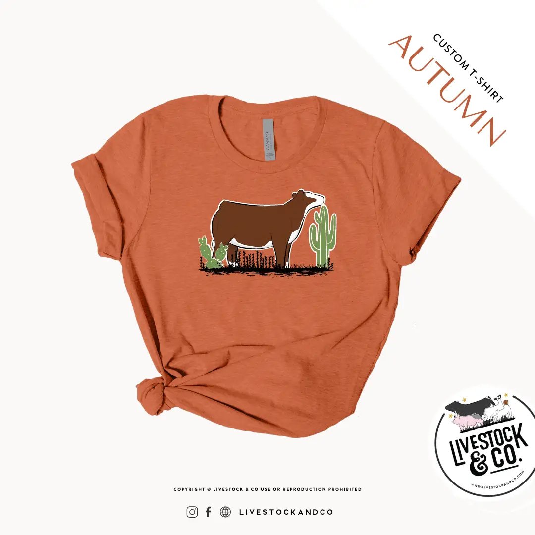 Personalized-Livestock-Cactus & Heifer T-Shirt