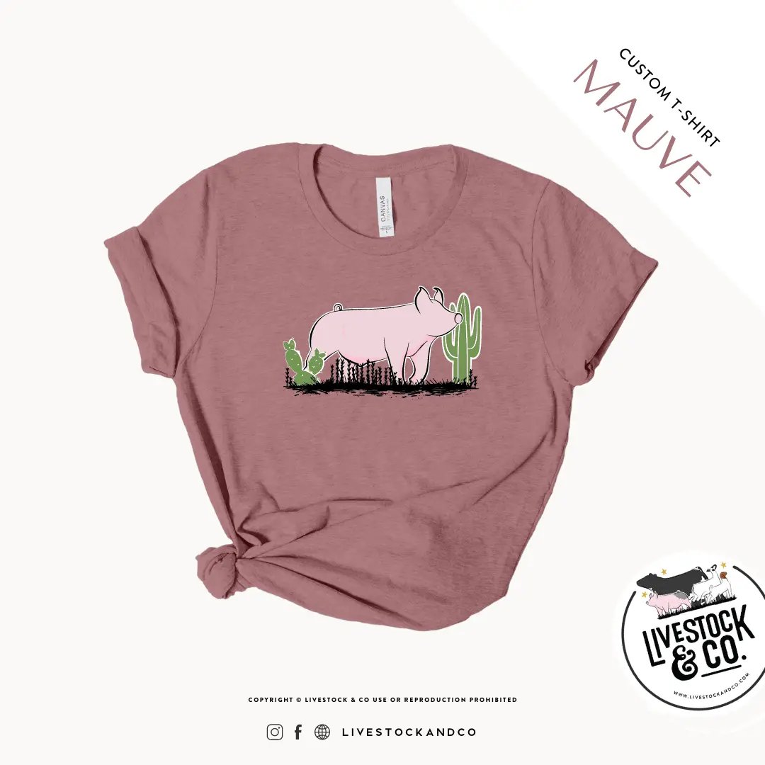Personalized-Livestock-Cactus & Pig Shirt