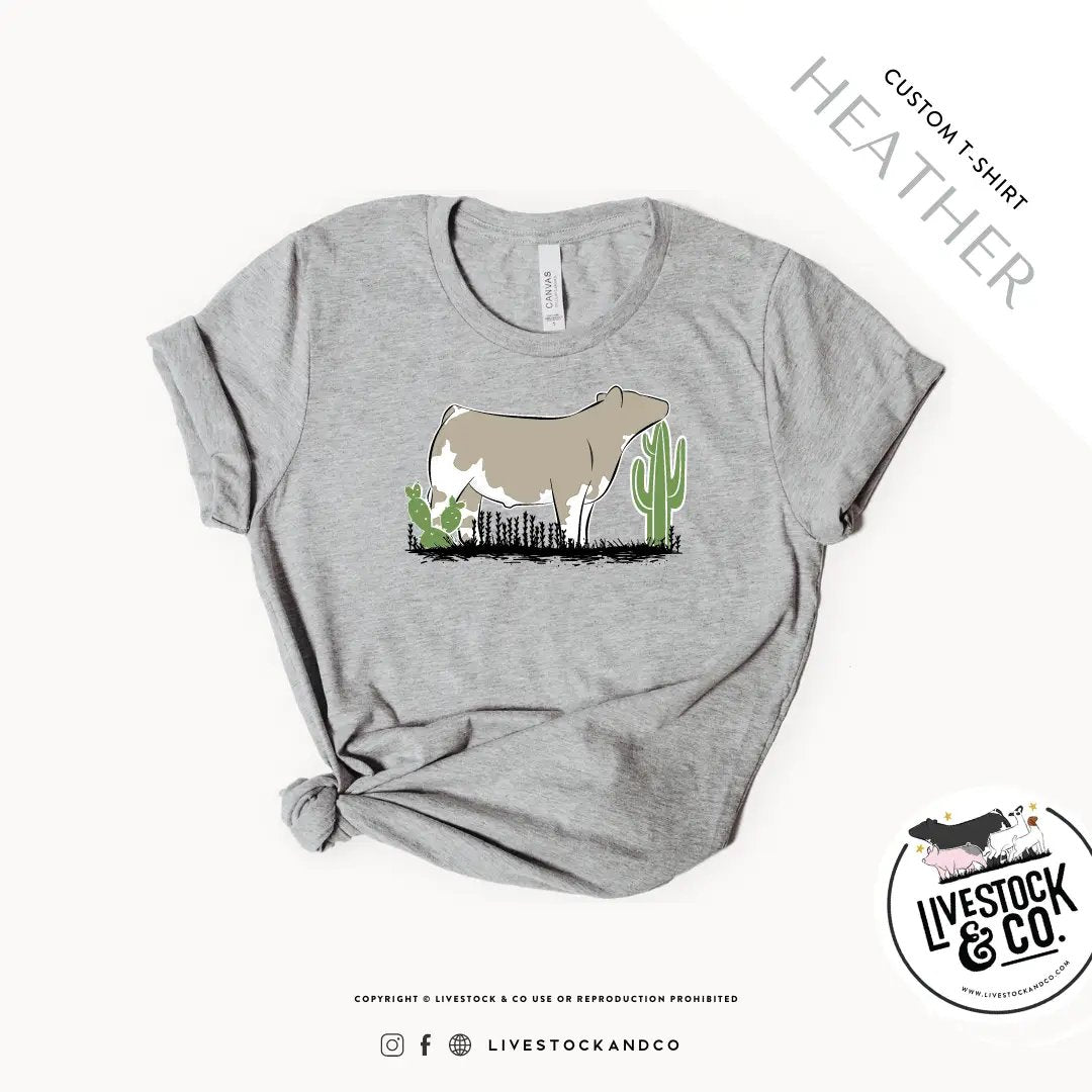 Personalized-Livestock-Cactus & Steer Shirt