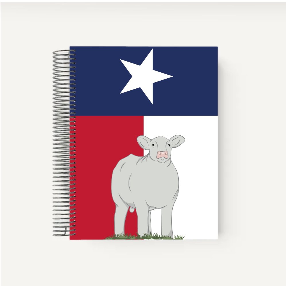 Personalized-Livestock-Calving Record Planner - Patriotic Cover