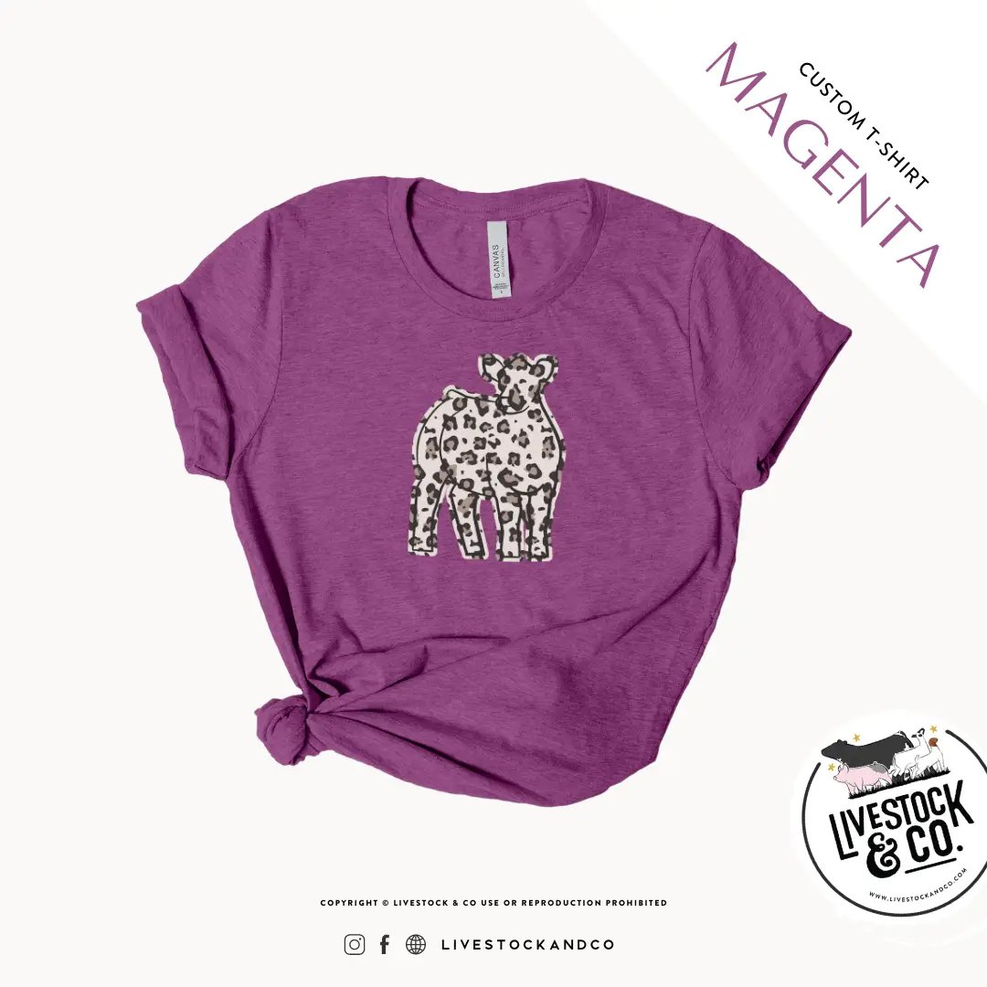 Personalized-Livestock-Cheetah Shirt - Cattle