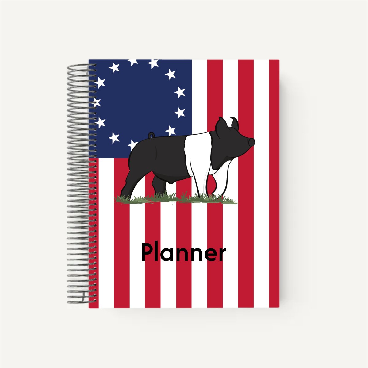 Personalized-Livestock-Daily Planner - Patriotic Cover