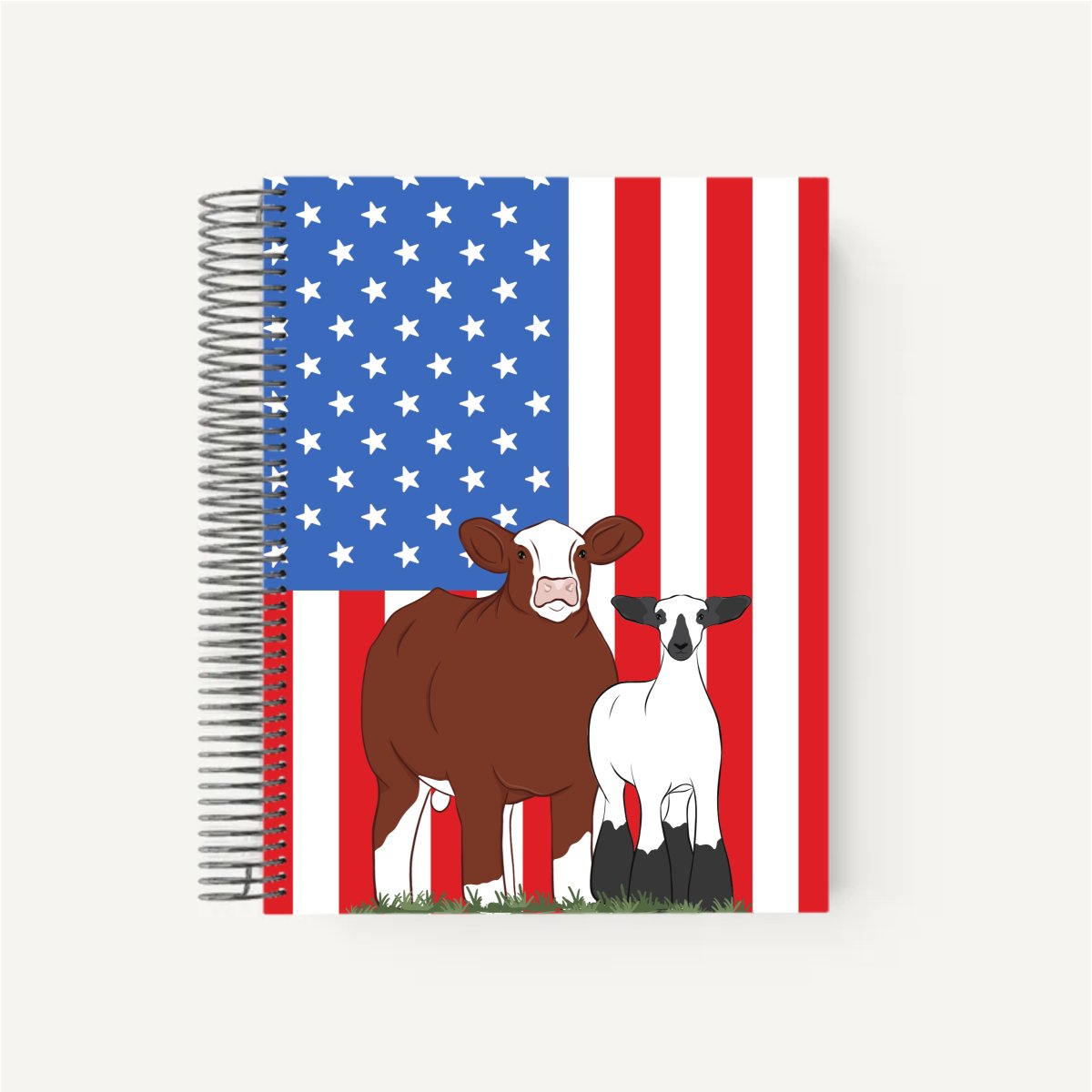 Personalized-Livestock-Daily Planner - Patriotic Cover