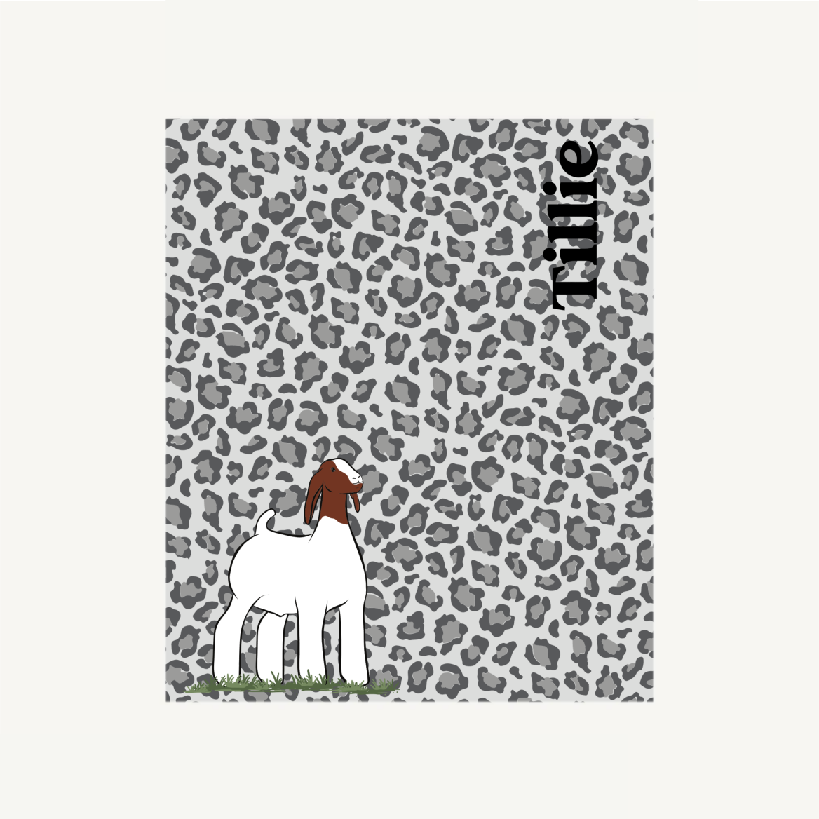 Personalized-Livestock-Fleece Blanket - Cheetah Pattern