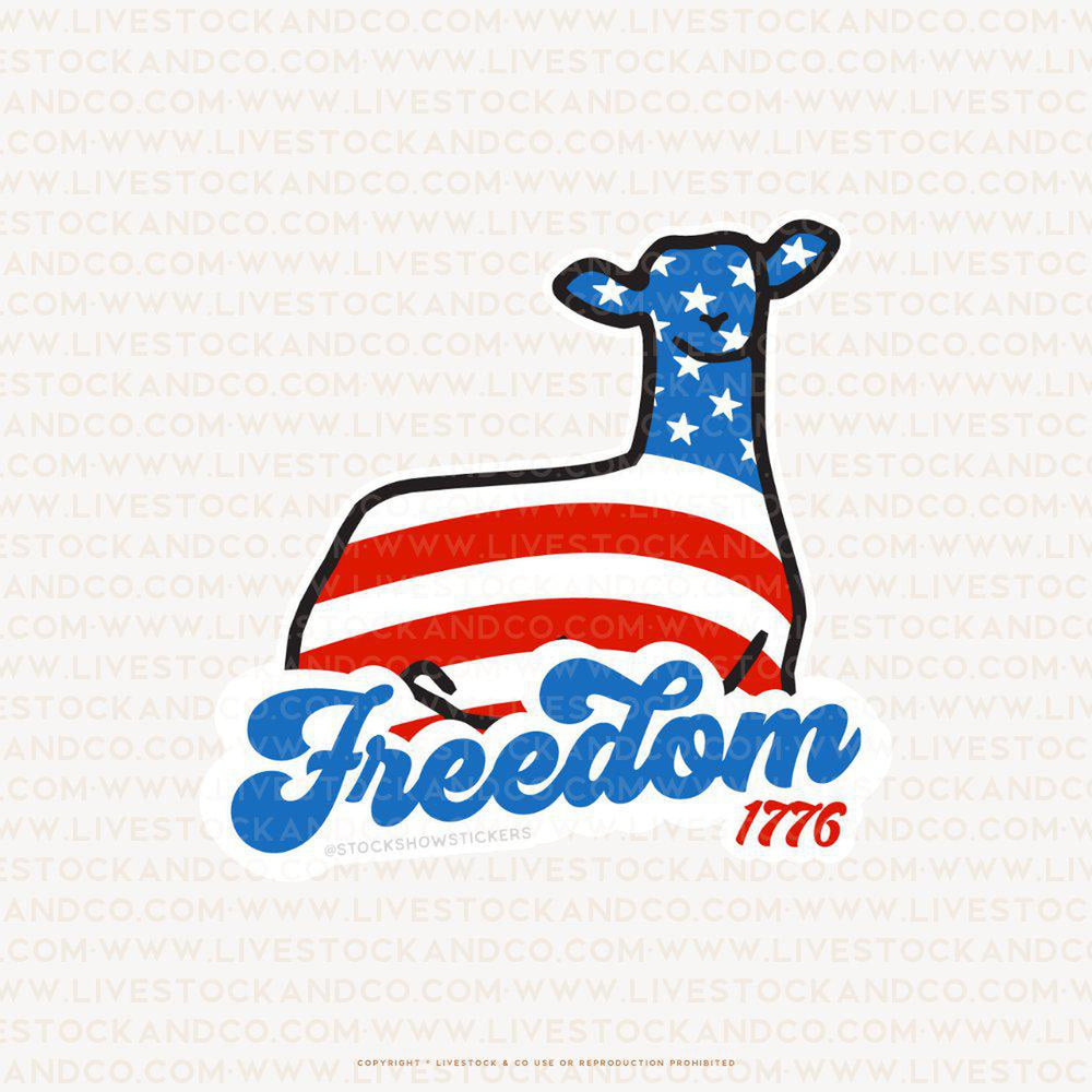Personalized-Livestock-Freedom 1776 Livestock Stickers