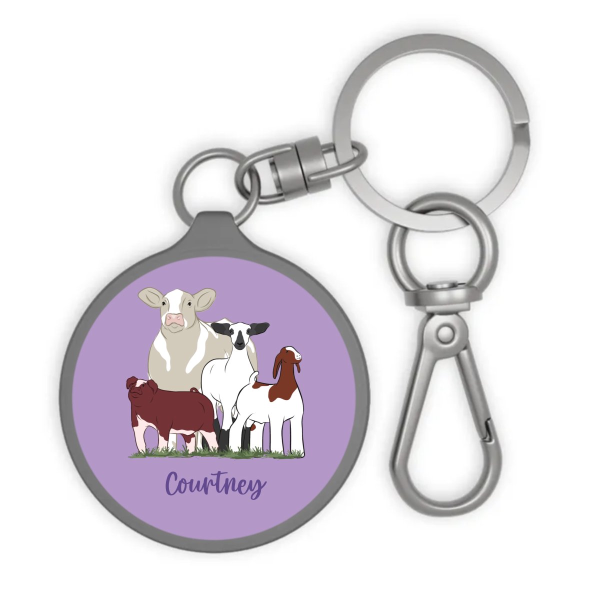 Personalized-Livestock-Key Chain Tag - Solid Design