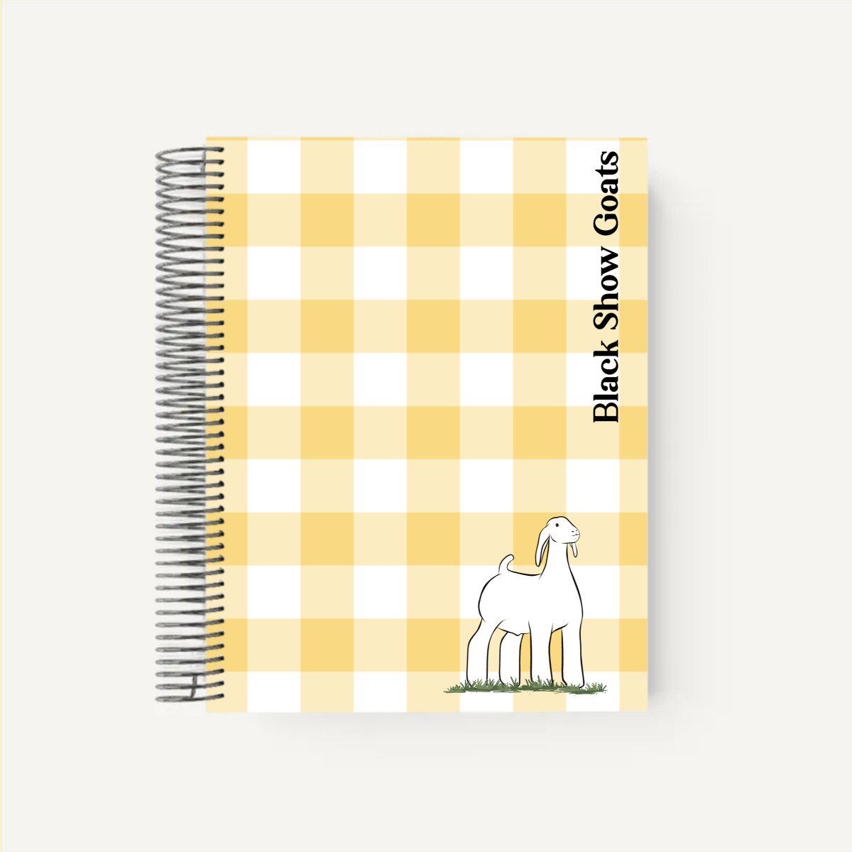 Personalized-Livestock-Kidding Record Planner - Gingham Cover