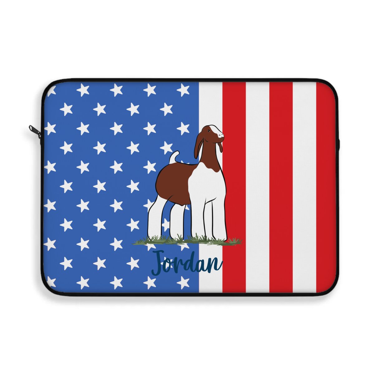 Personalized-Livestock-Laptop Sleeve - Patriotic Print