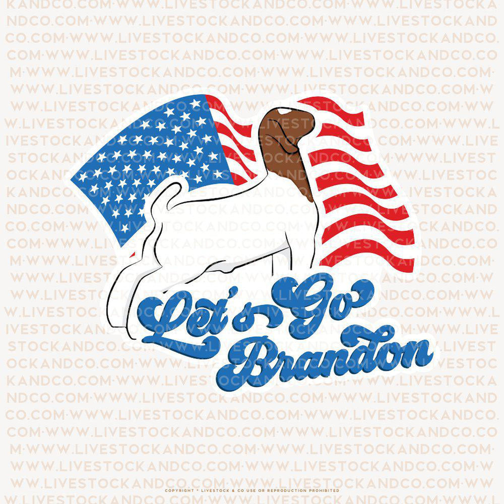 Personalized-Livestock-Let&#39;s Go Brandon Livestock Stickers