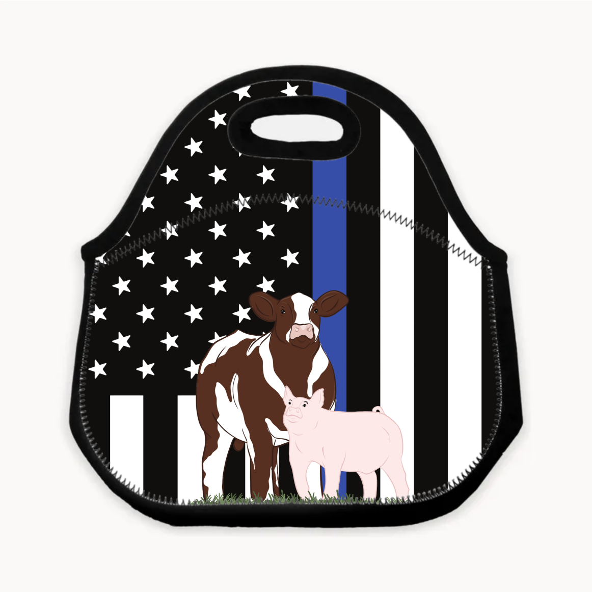 Personalized-Livestock-Lunch Bag - Patriotic