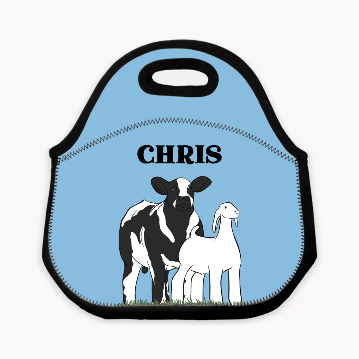 Personalized-Livestock-Lunch Bag - Solid