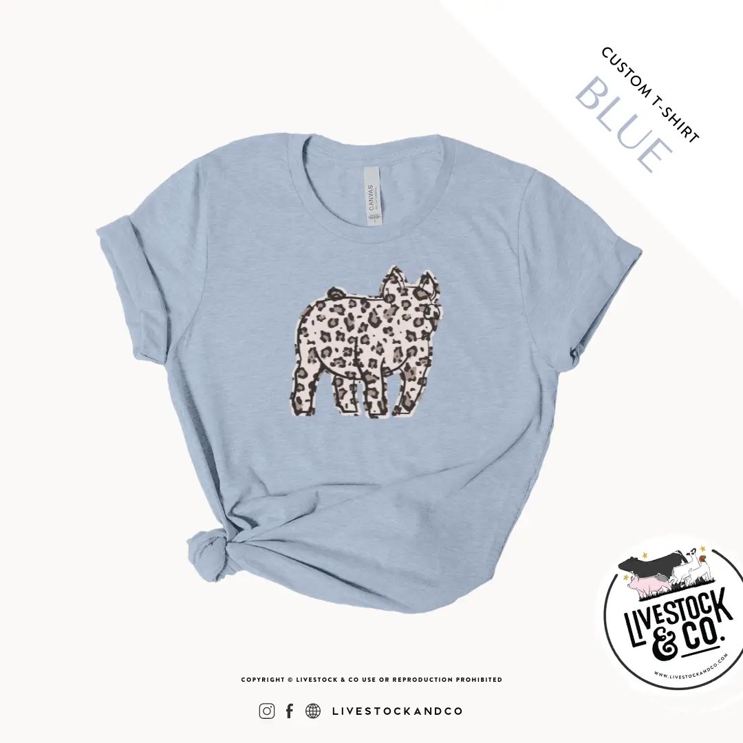 Personalized-Livestock-Pig Cheetah Shirt