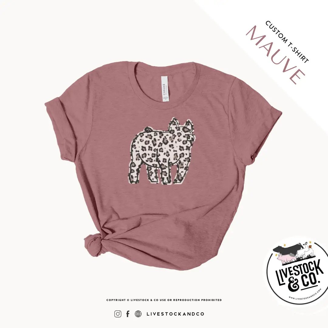 Personalized-Livestock-Pig Cheetah Shirt