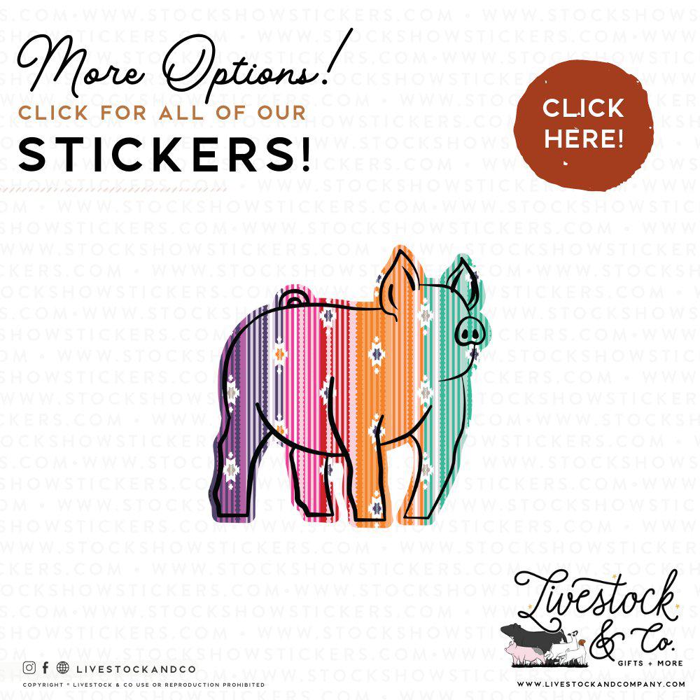Personalized-Livestock-Serape Livestock Stickers