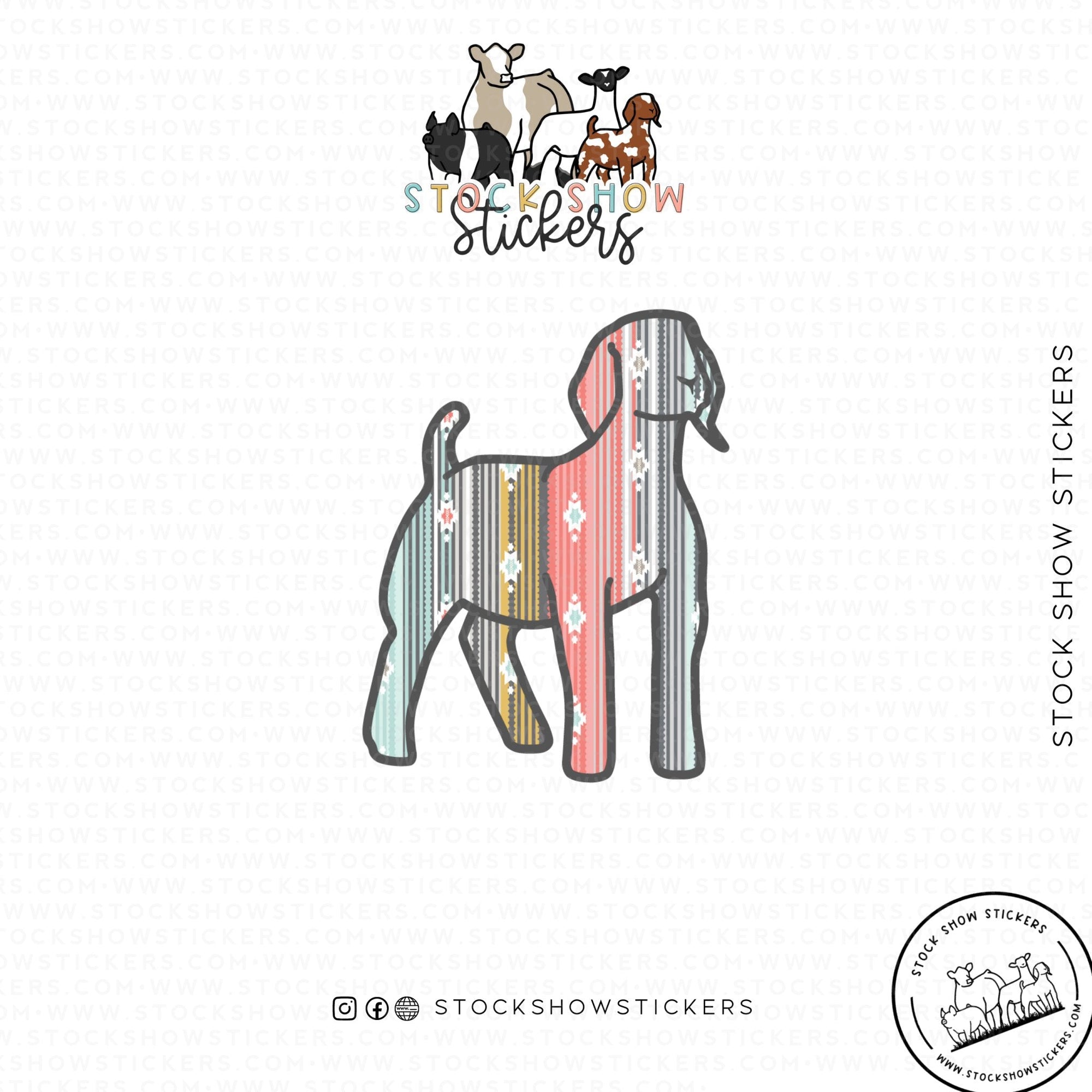 Personalized-Livestock-Serape Livestock Stickers