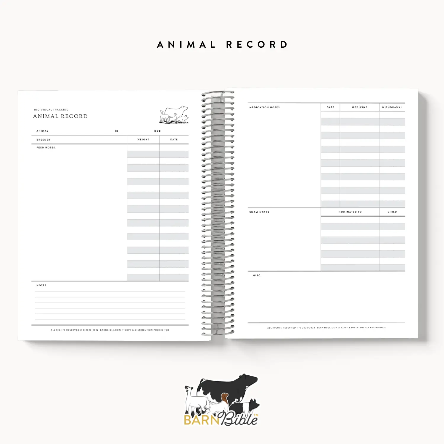 Personalized-Livestock-Stock Show Planner