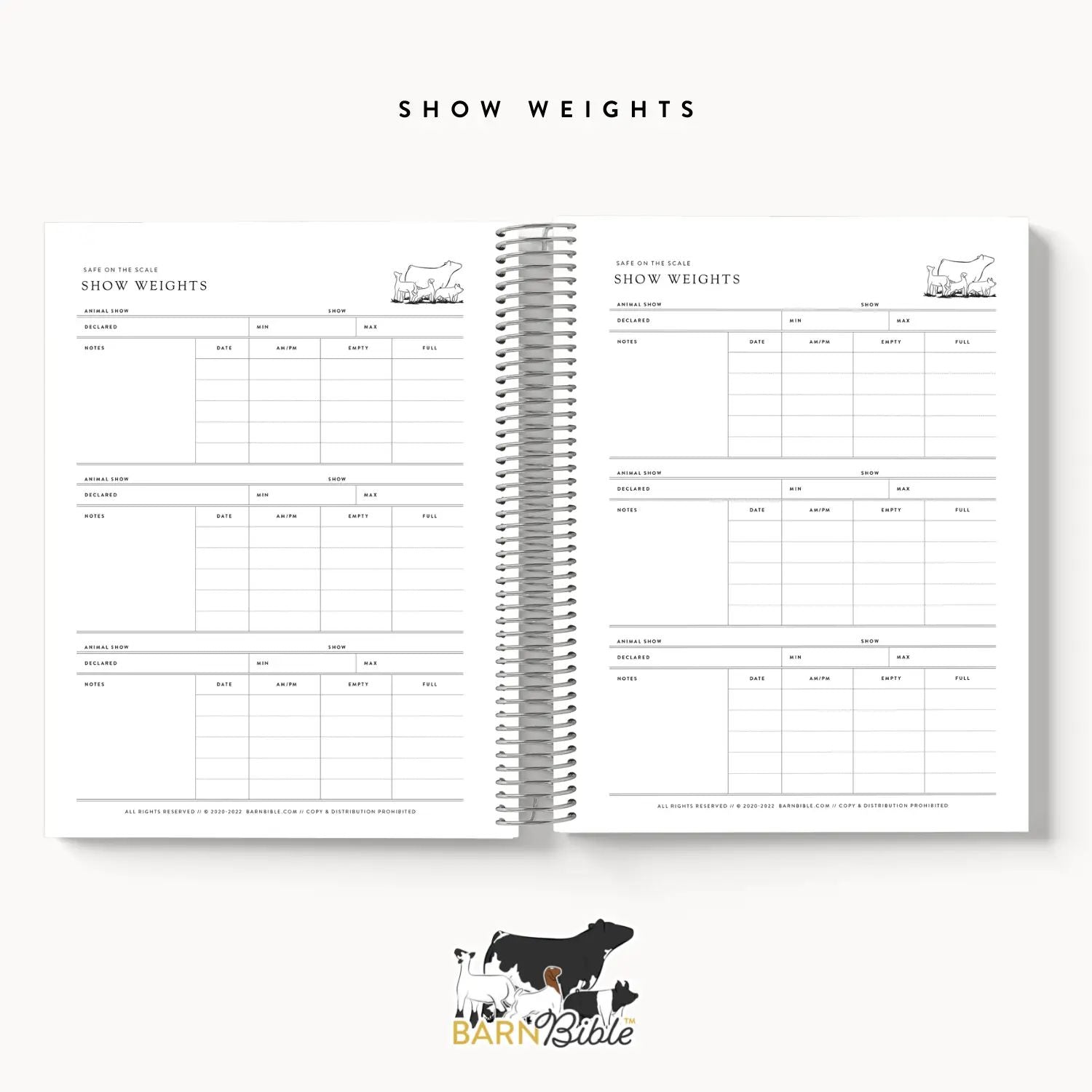 Personalized-Livestock-Stock Show Planner
