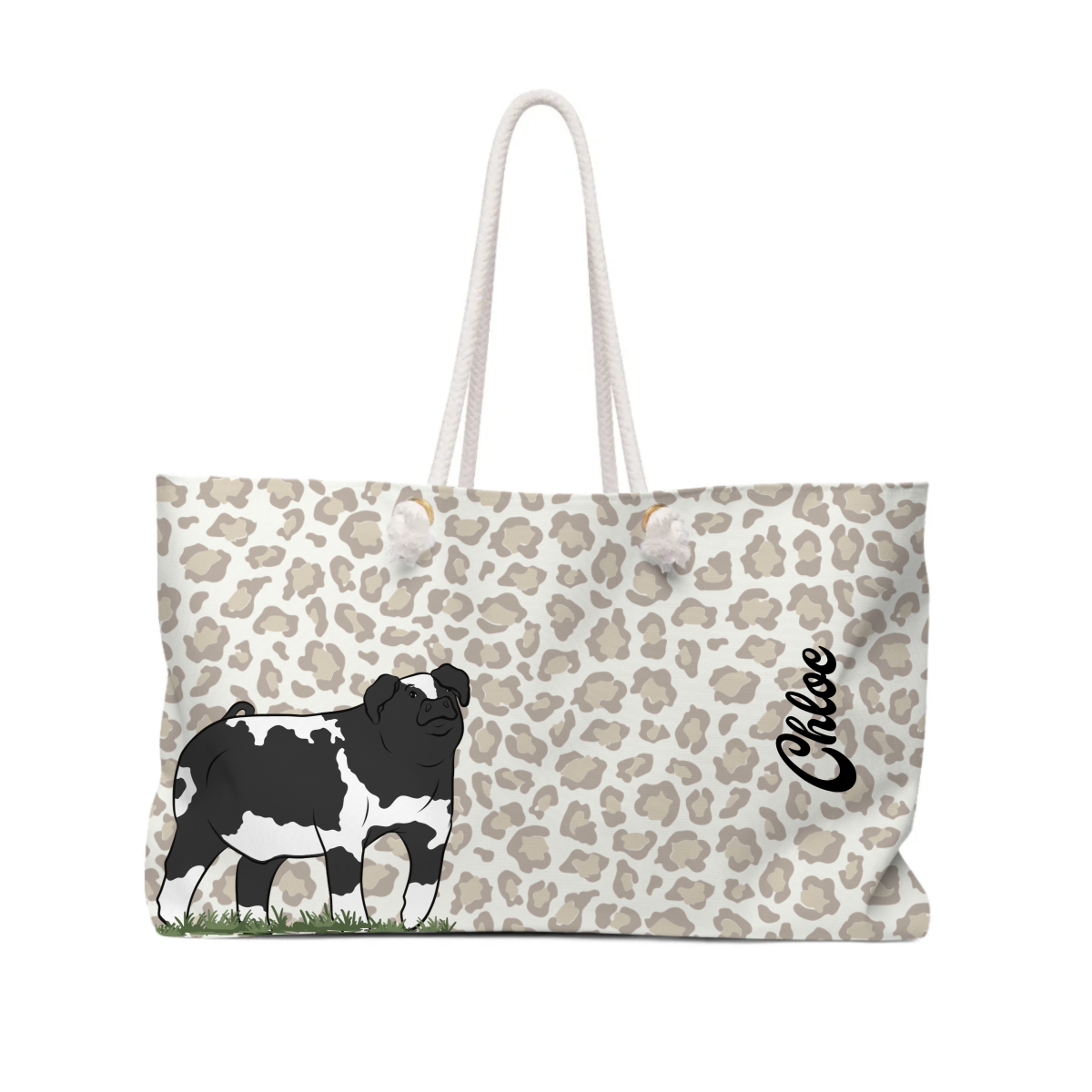 Personalized-Livestock-Tote Bag - Cheetah Pattern