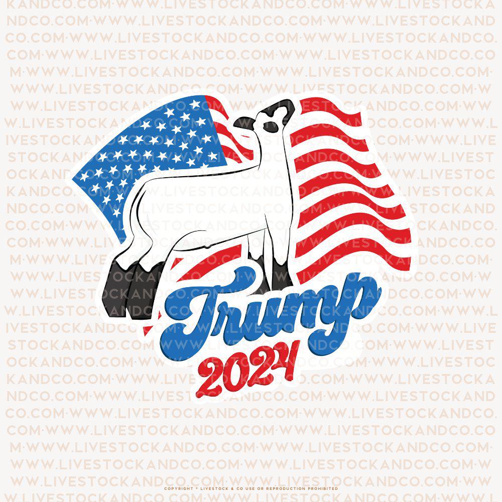 Personalized-Livestock-Trump 2024 Livestock Stickers